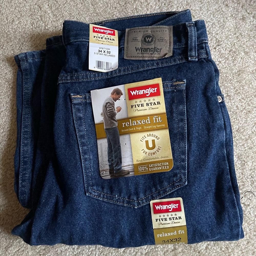 Wrangler Men's Relaxed Fit Jeans - Deep Blue